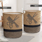 Hairstylist Rope Wallpaper Laundry Basket For Room Home Organizer
