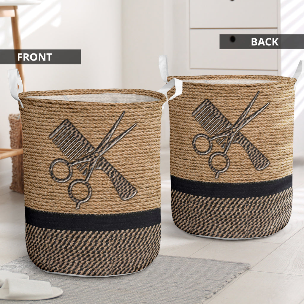 Hairstylist Rope Wallpaper Laundry Basket For Room Home Organizer