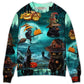 Halloween Black Cat Pumpkin Sweater For Art Fans Travel Parties And Distinctive Casual Style