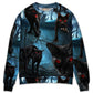 Halloween Black Cat Spooky Sweater For Art Lovers Holidays Parties And Comfortable Wear
