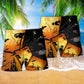 Halloween Black Cat Yellow Eyes Beach Shorts For Halloween Vacation And Festival Style
