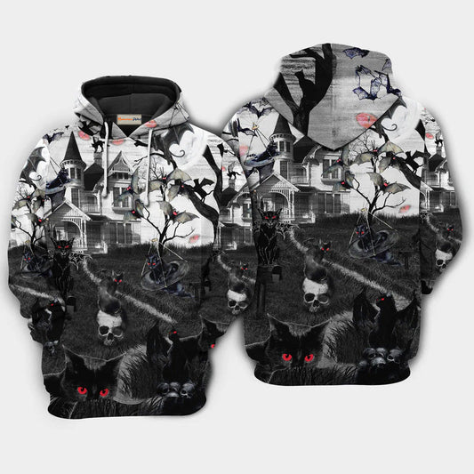 Halloween Flying Cat Hoodie For Seasonal Parties Casual Outfits And Everyday Comfort