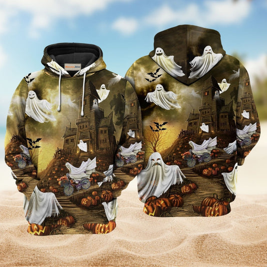 Classic Halloween Ghost Hoodie For Fall Celebrations Casual Streetwear And Weekend Travel