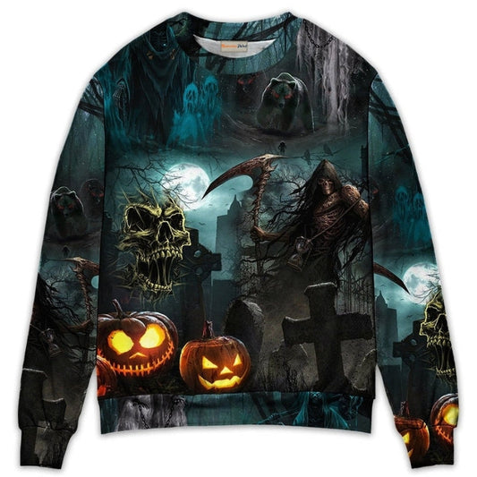Halloween Ghost Pumpkin Night Sweater For Bold Streetwear Travel And Relaxed Everyday Styling