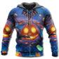 Halloween Glowing Pumpkins Night Hoodie For Spooky Season Travel And Thoughtful Halloween Gifting
