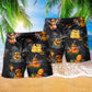 Halloween S Lit Beach Shorts Pattern Detail For Vacation Style And Everyday Comfort