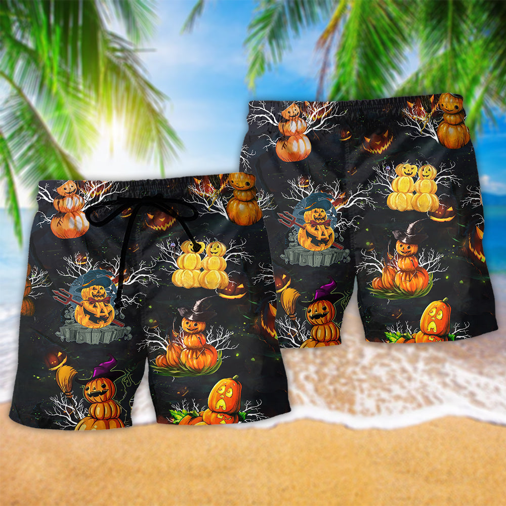 Halloween S Lit Beach Shorts Pattern Detail For Vacation Style And Everyday Comfort