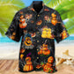 Halloween Lit Hawaiian Shirt For Coastal Adventures And Warm Weather Wear