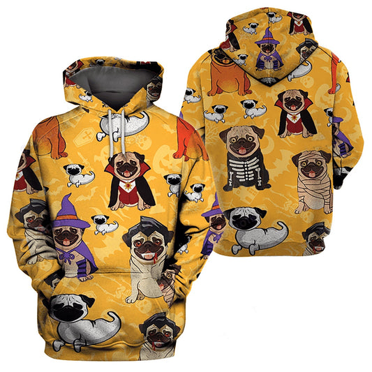 Halloween Pug Hoodie For Halloween Lovers Weekend Trips And Gift Giving