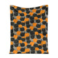Halloween Pumpkin Black Cat Flannel Blanket For Cozy Bedroom Sofa Decor