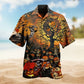 Halloween Skull Hawaiian Shirt For Island Vacations, Resort Wear, And Relaxed Seasonal Style