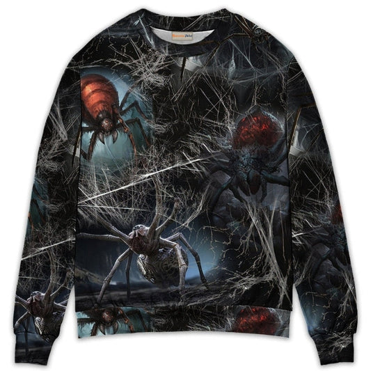 Halloween Spider Dark Fantasy Sweater For Alternative Outfits Seasonal Events And Everyday Comfort