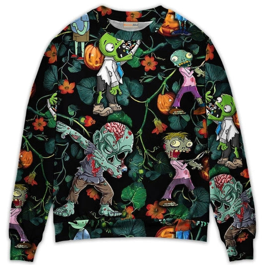 Halloween Tropical Pumpkin Fantasy Sweater For Alternative Outfits Seasonal Events And Everyday Comfort