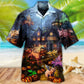 Halloween Hawaiian Shirt With Detailed Graphic For Vacation Getaways Resort Wear And Casual Celebrations