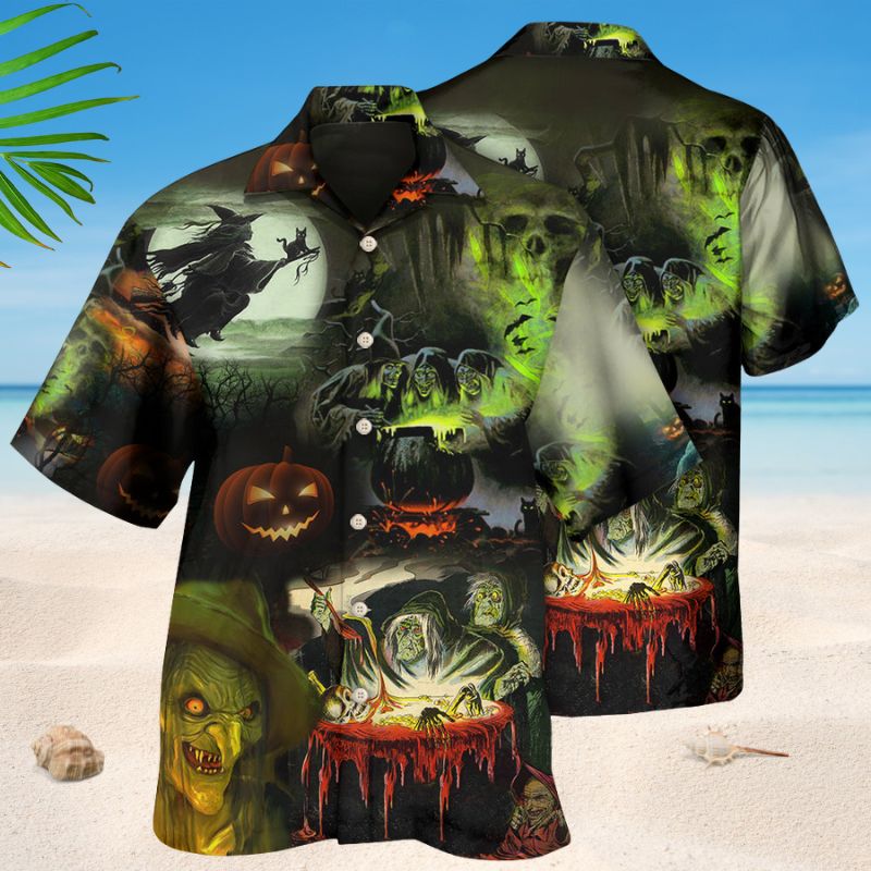 Halloween Witches Noticed Hawaiian Shirt For Resort Trips, Coastal Parties, And Warm Weather Style