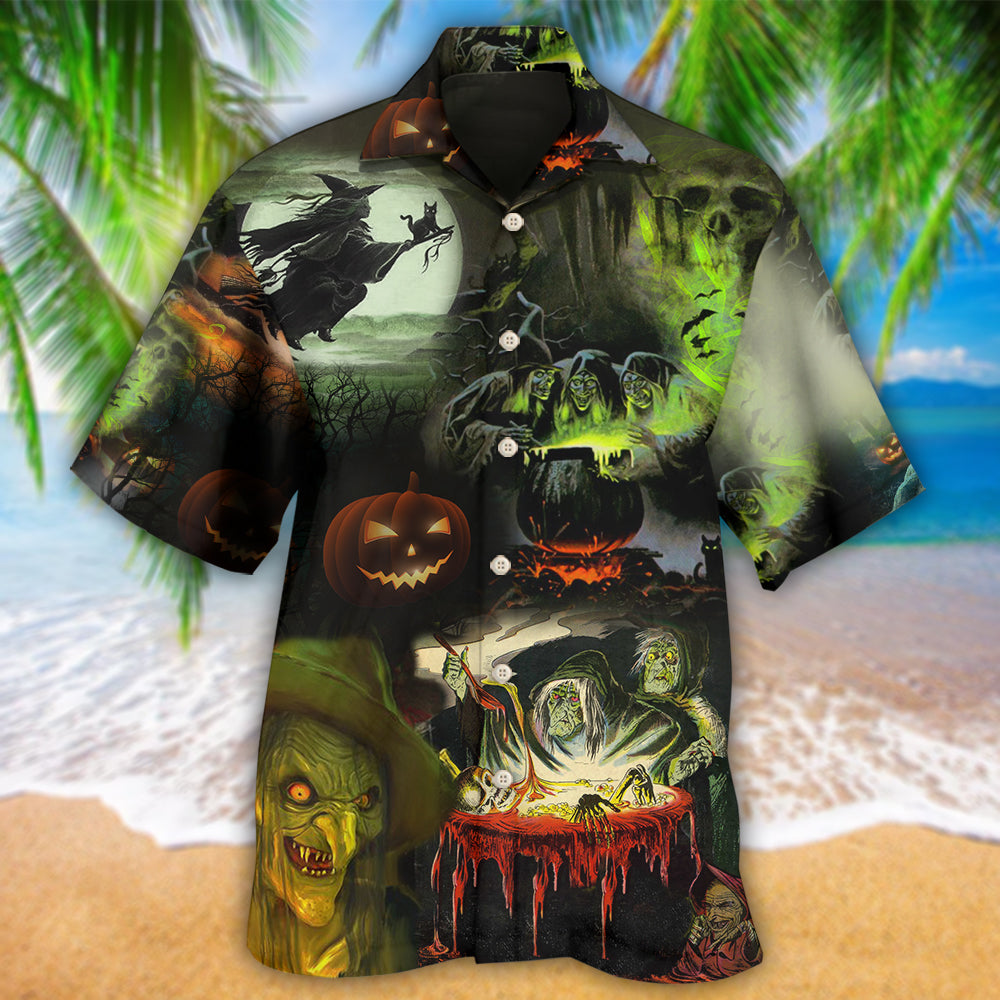 Halloween Witches Noticed Smoke Hawaiian Shirt For Poolside Relaxation And Sunny Getaways
