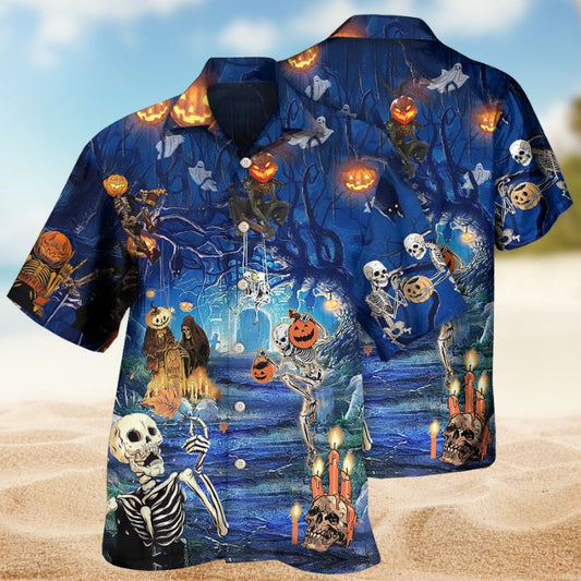 Halloween You'Re Dead Hawaiian Shirt For Autumn Gatherings, Coastal Outings, And Playful Holiday Style