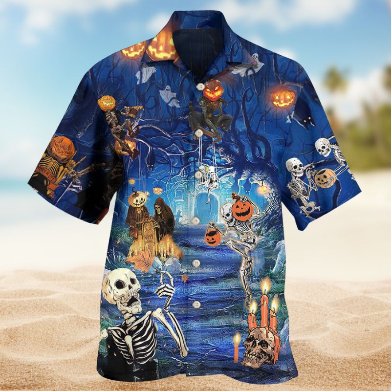 Halloween You'Re Dead Hawaiian Shirt For Autumn Gatherings, Coastal Outings, And Playful Holiday Style