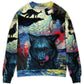 Halloween Black Wolf Starry Night Sweater For Fantasy Fans Casual Outings And Weekend Adventures