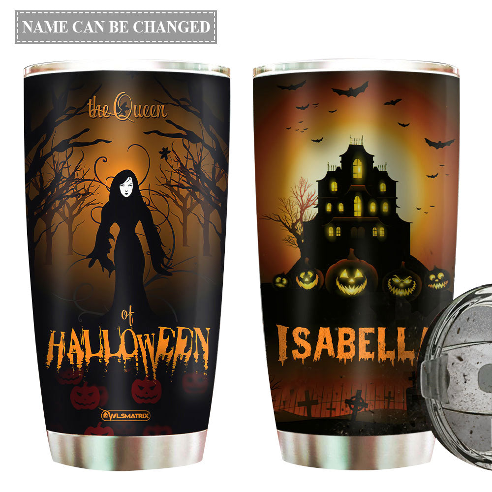 Halloween The Queen Personalized 20 Oz Tumbler For Coffee Travel And Daily Drinks