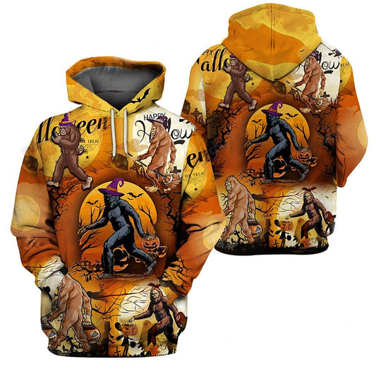 Halloween Bigfoot Hoodie For Halloween Adventures Comfortable Style And Seasonal Gifting