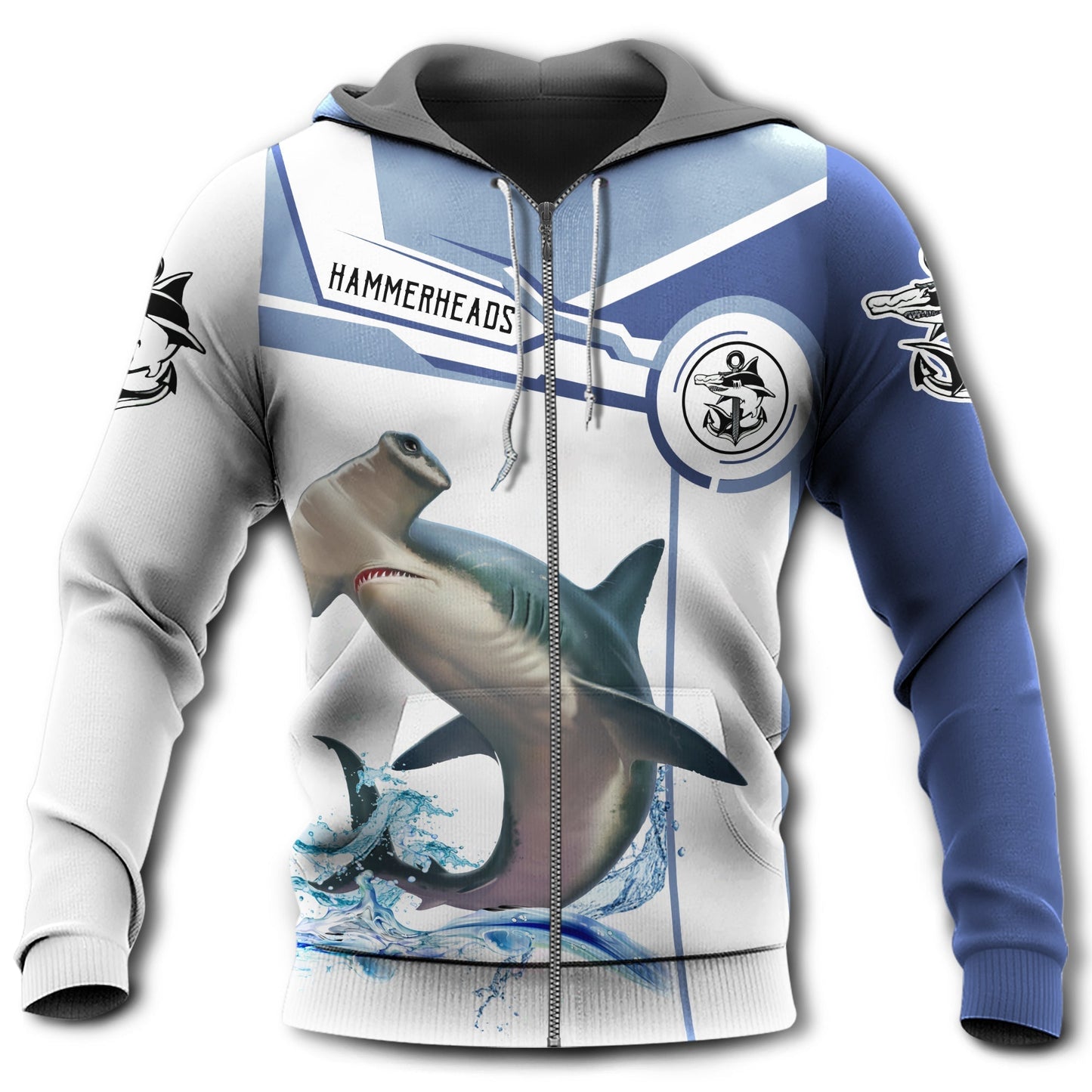 Hammerhead Shark Fishing Team Hoodie For Fishing Trips Weekend Outings And Relaxed Casual Wear