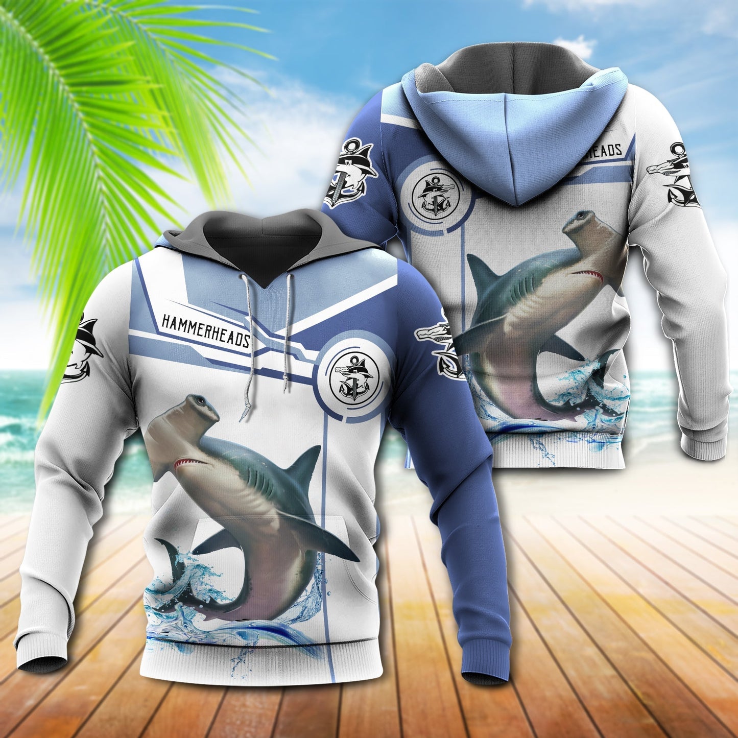 Hammerhead Shark Fishing Team Hoodie For Fishing Trips Weekend Outings And Relaxed Casual Wear