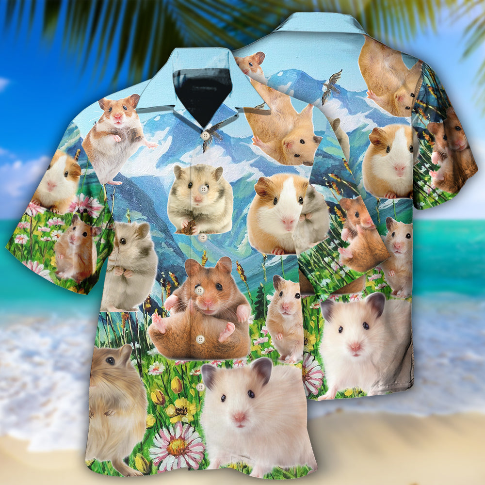 Hamster Creative Pattern Hawaiian Shirt For Beach Days, Summer Outings, And Thoughtful Gift Giving