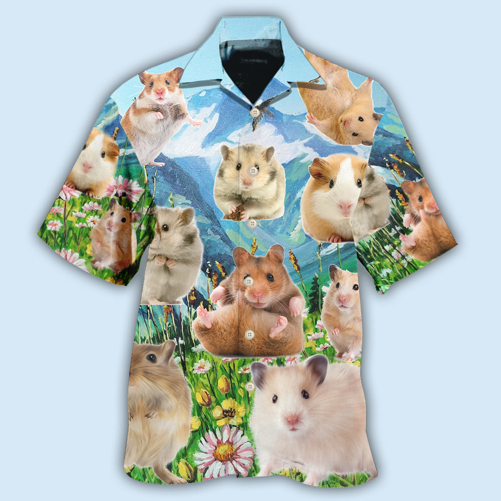 Hamster Creative Pattern Hawaiian Shirt For Beach Days, Summer Outings, And Thoughtful Gift Giving