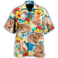 Floral Cute Hamster Hawaiian Shirt For Coastal Travel, Casual Events, And Comfortable Summer Wear