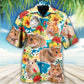 Floral Cute Hamster Hawaiian Shirt For Coastal Travel, Casual Events, And Comfortable Summer Wear