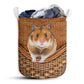 Hamster Rattan Texture Laundry Basket For Bathroom Bedroom Storage