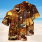 Happiness Is A Good Book And A Cat Hawaiian Shirt For Summer Vacation Beach Travel And Relaxed Casual Wear