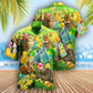 Happy Easter Bunnie Hawaiian Shirt Pattern View For Relaxed Warm Weather Outfits