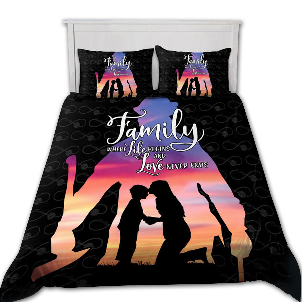 Firefighter Family Strength Bedding Cover For Firefighter Bedroom Decor