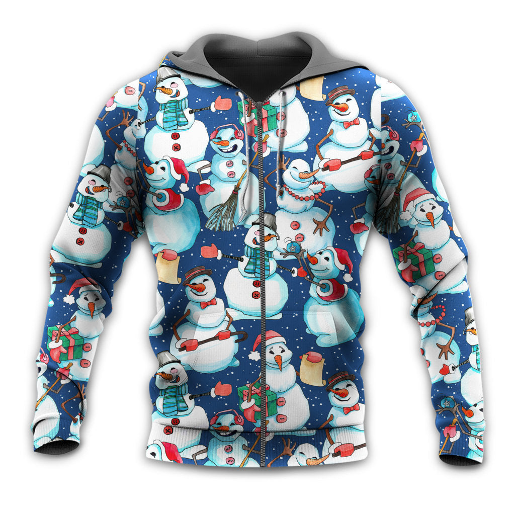 Happy Snowman Christmas Hoodie For Winter Streetwear Christmas Travel And Seasonal Home Gatherings