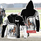 Black White Racing Personalized Hoodie For Casual Street Style Travel And Daily Comfort