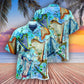 Harp Hawaiian Shirt With All Over Print For Resort Holidays Beach Travel And Relaxed Casual Fashion