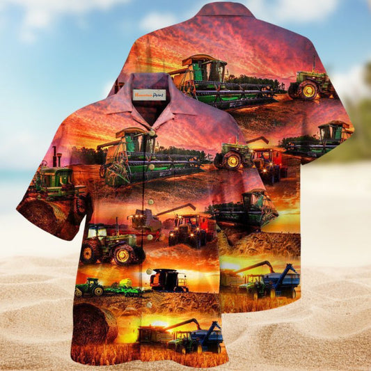 Harvest Plentiful Hawaiian Shirt For Coastal Travel, Casual Events, And Comfortable Summer Wear