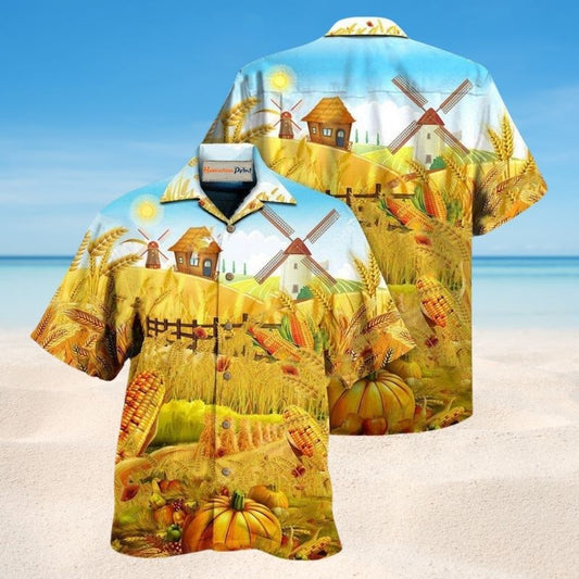 Harvesting Happiness On The Farm Hawaiian Shirt For Summer Vacation Beach Travel And Relaxed Casual Wear