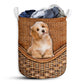 Havanese Dog Rattan Texture Laundry Basket For Bathroom Bedroom Storage