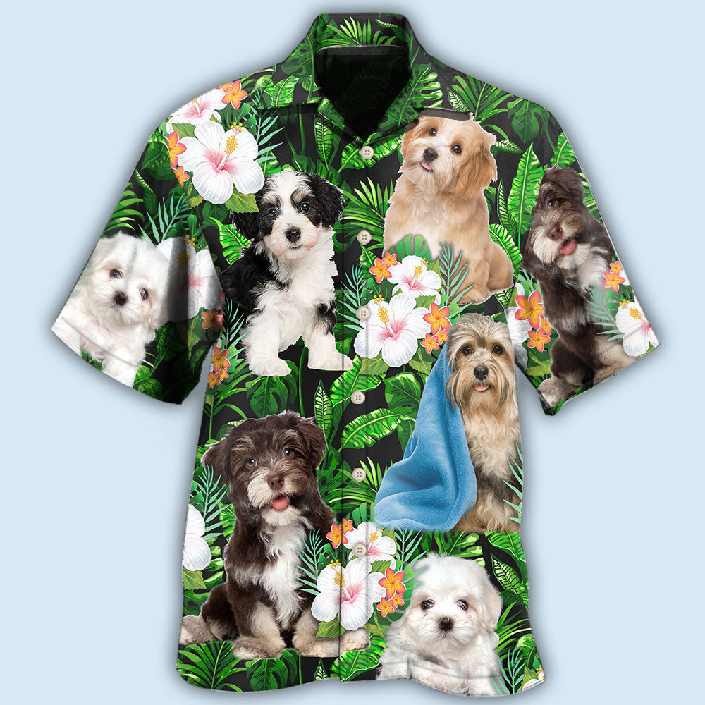 Tropical Cute Havanese Dog Hawaiian Shirt For Coastal Getaways, Outdoor Gatherings, And Thoughtful Gift Giving