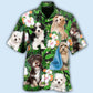 Tropical Floral Cute Dog Havanese Leaf Hawaiian Shirt Design View For Resort Travel And Thoughtful Gifting