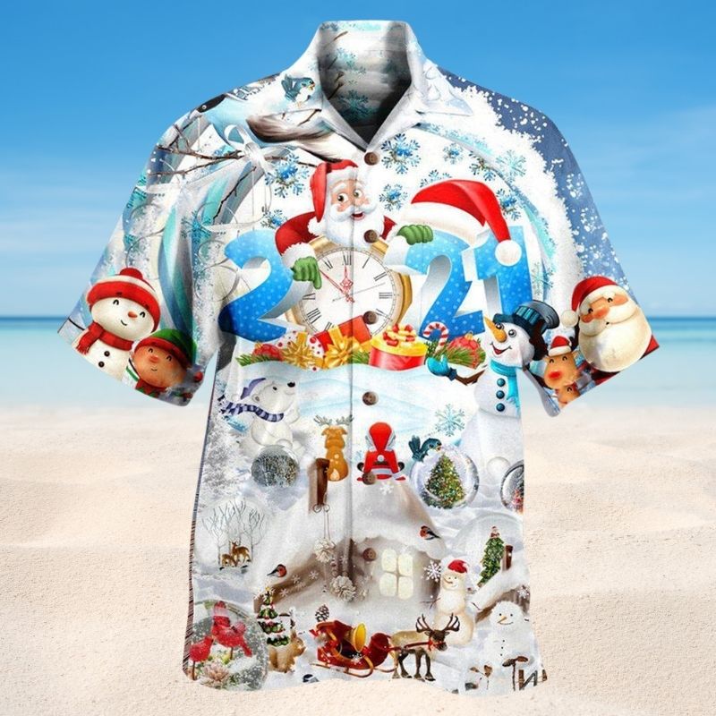 Christmas Have A Sparkling New Year Hawaiian Shirt For Summer Vacation Beach Travel And Relaxed Casual Wear