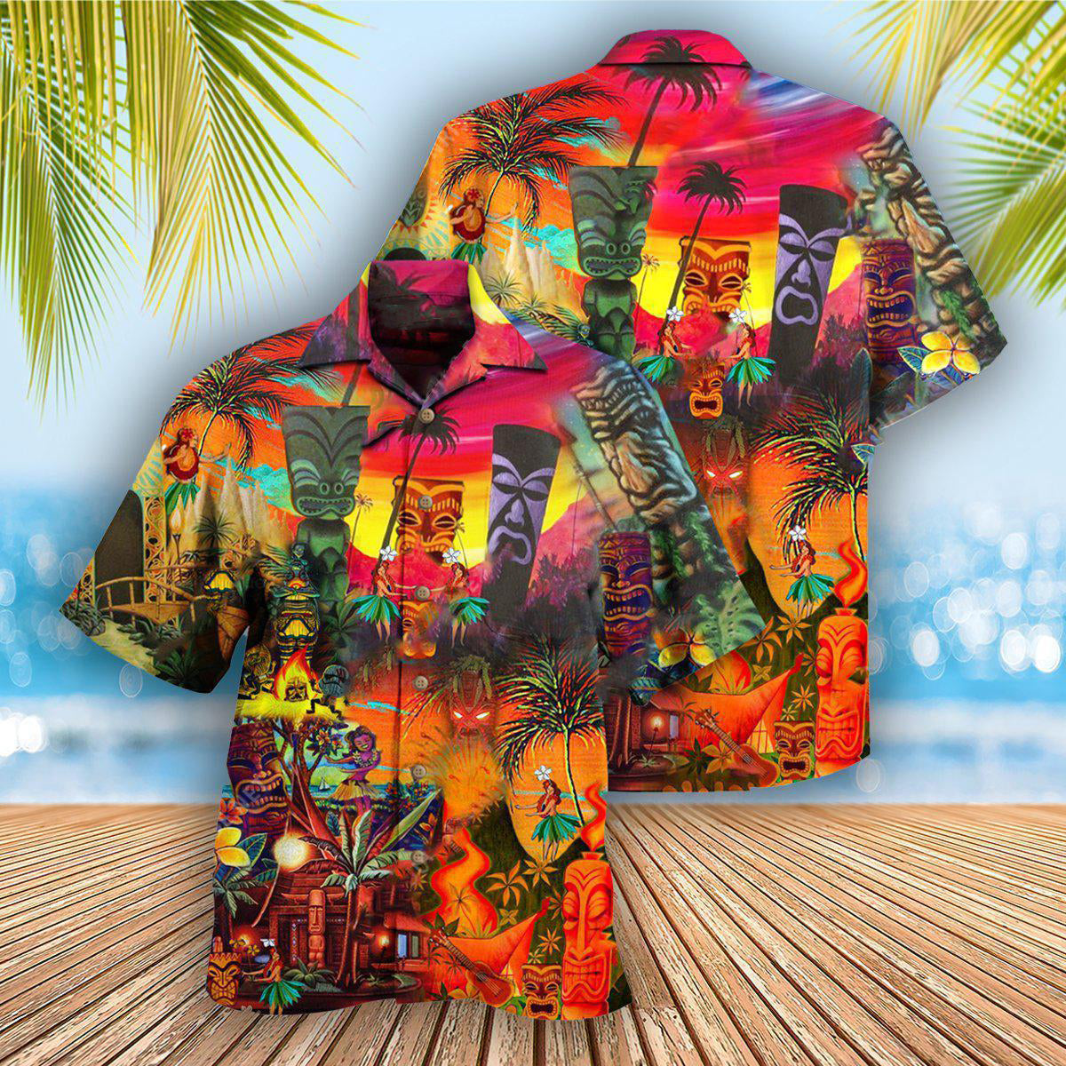 Tiki Island Heart Hawaiian Shirt For Warm Weather Adventures And Everyday Comfort