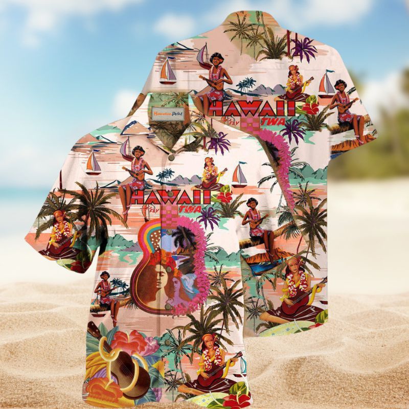 Hawaii Feel The Music Hawaiian Shirt For Outdoor Gatherings Tropical Trips And Everyday Summer Style
