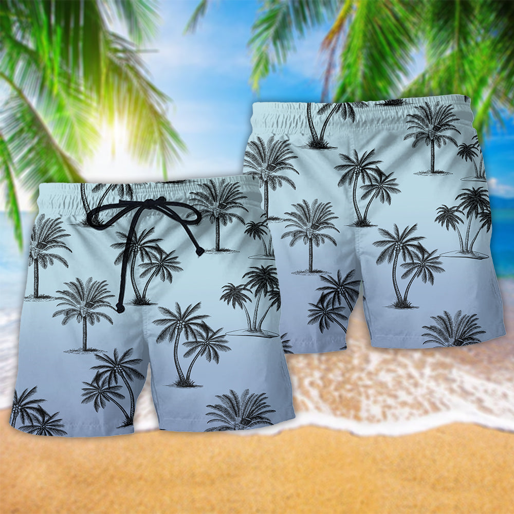 Hawaii Coconut Palm Beach Shorts For Tropical Vacation And Coastal Travel
