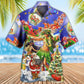 Festive Island Aloha Christmas Hawaiian Shirt For Vacation Days And Relaxed Coastal Outings