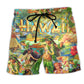 Hawaii Aloha Christmas Beach Shorts For Island Getaways And Versatile Outdoor Wear