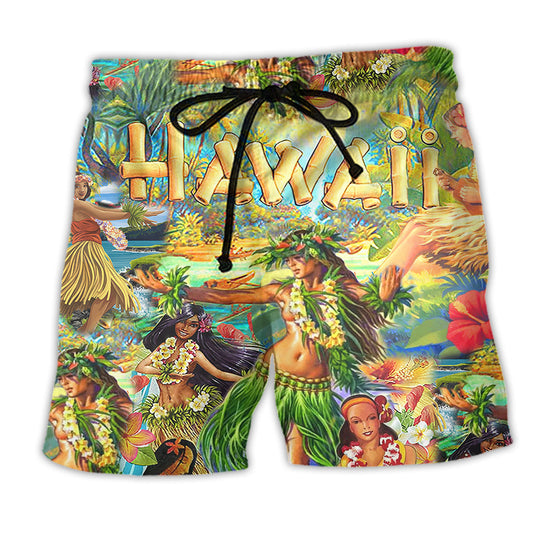Hawaii Aloha Christmas Beach Shorts For Island Getaways And Versatile Outdoor Wear